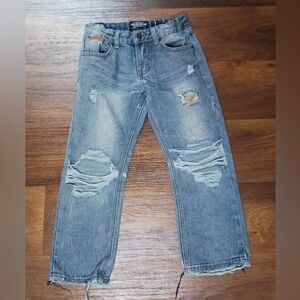 Parish Nation Distressed Jeans Size 7 Boys Ripped Faded Edgy Streetwear Denim